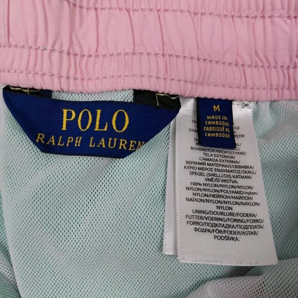 Polo Ralph Lauren Swim Trunks Mens Medium Light Green Mesh Lined Pony 5" Preppy - Picture 5 of 8